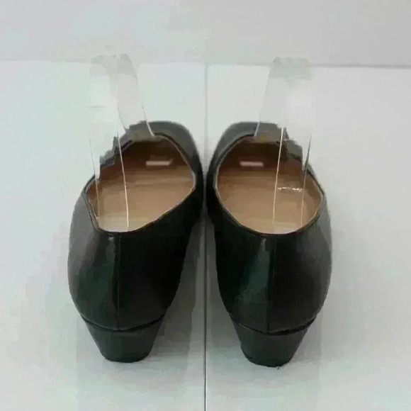 Adrienne Vittadini Palmer Black Faux Leather Wedge Pumps Heels Size 7.5 M - Picture 6 of 8